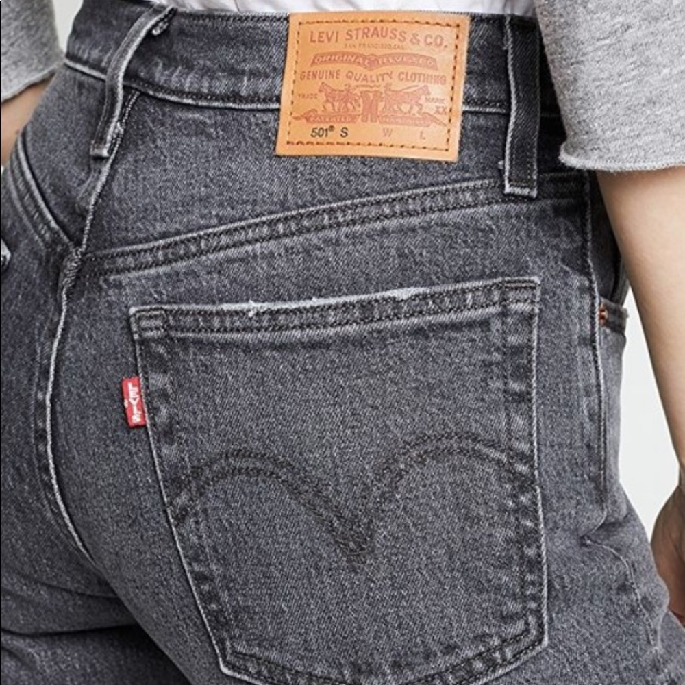 Levi’s 501 dark grey jeans